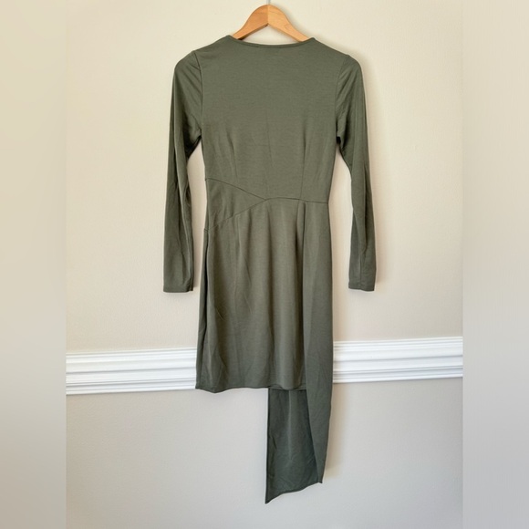 Bar lll Olive Green Long Sleeve Dress - Picture 5 of 6